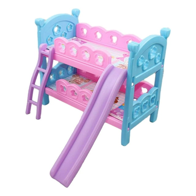 Litera para Muñecas de 30cm, Muebles para Muñecas, Simulación, Juego de Simulación, Cama de Doble Capa para Muñecas 1:6, Accesorios de Escena DIY