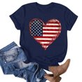 thumbnail image 4 of Youyipin Womens Tops Printed Round Neck Short Sleeve T-Shirt Top Shirt Summer Tops For Women, 4 of 4