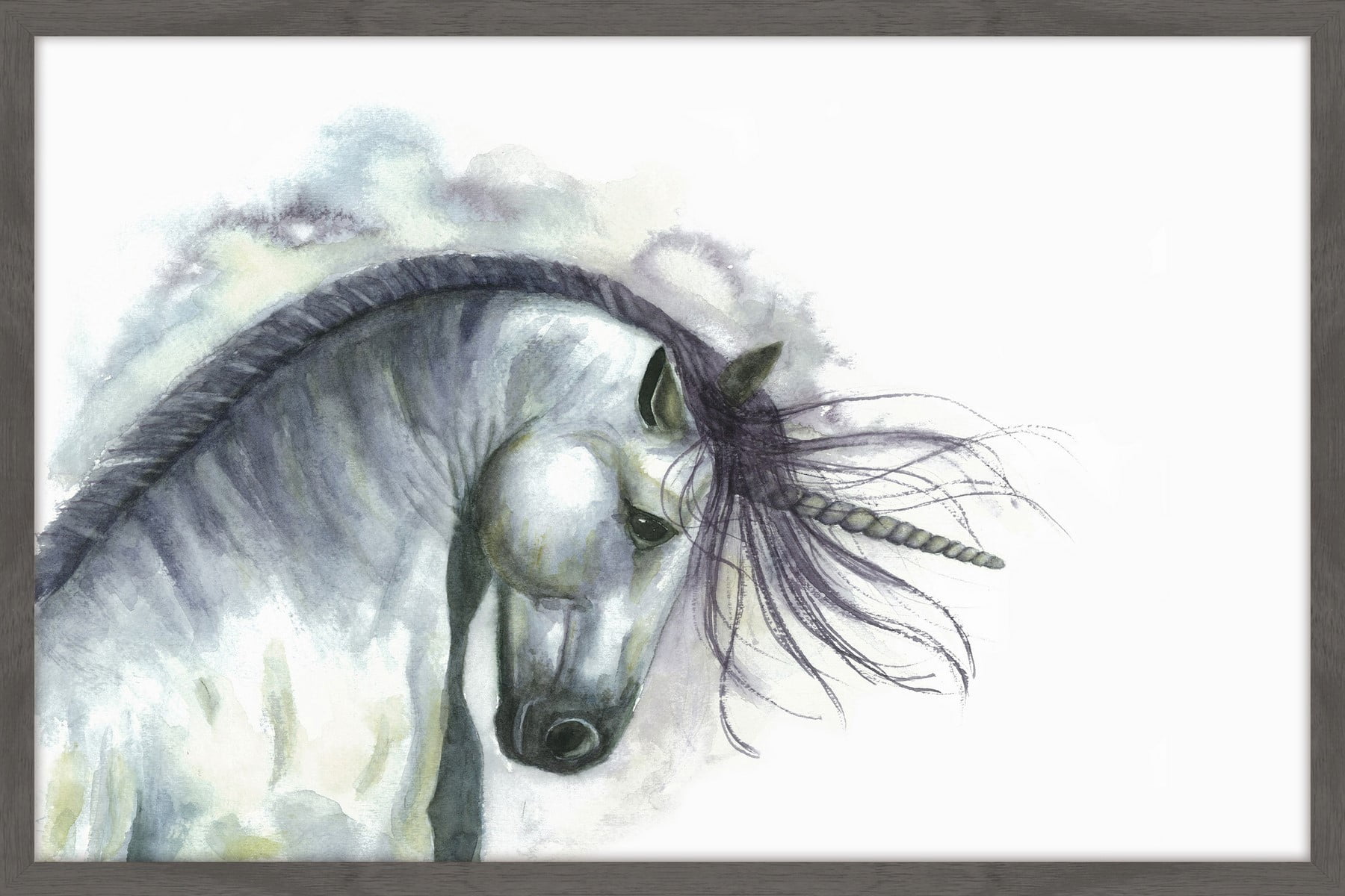 "Triumphant Unicorn" Framed Painting Print