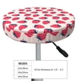 thumbnail image 4 of Xecao's Strawberry Print Stool Covers offer stylish, washable protection for PU round bar stools, perfect for home or commercial use., 4 of 7