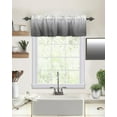 thumbnail image 2 of Grey White Valance for Windows Ombre Curtains Valances Modern Gradual Color Curtains Rod Pocket Window Treatment for Kitchen Living Room Bedroom Bathroom Home Decor 1 Panel 54x18 Inch, 2 of 6