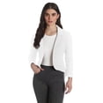 thumbnail image 3 of Hybrid & Company Womens Casual Work High Low Blazer Jacket JK45590X 1073T White 2X, 3 of 7