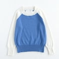 thumbnail image 2 of Kogui Boys V Neck Sweater Boys' Crew Neck Long Sleeve Sweater - Soft Pullover Sweaters for Youth Kids Boys Size 5T 6T (Blue,5-6 Years), 2 of 7