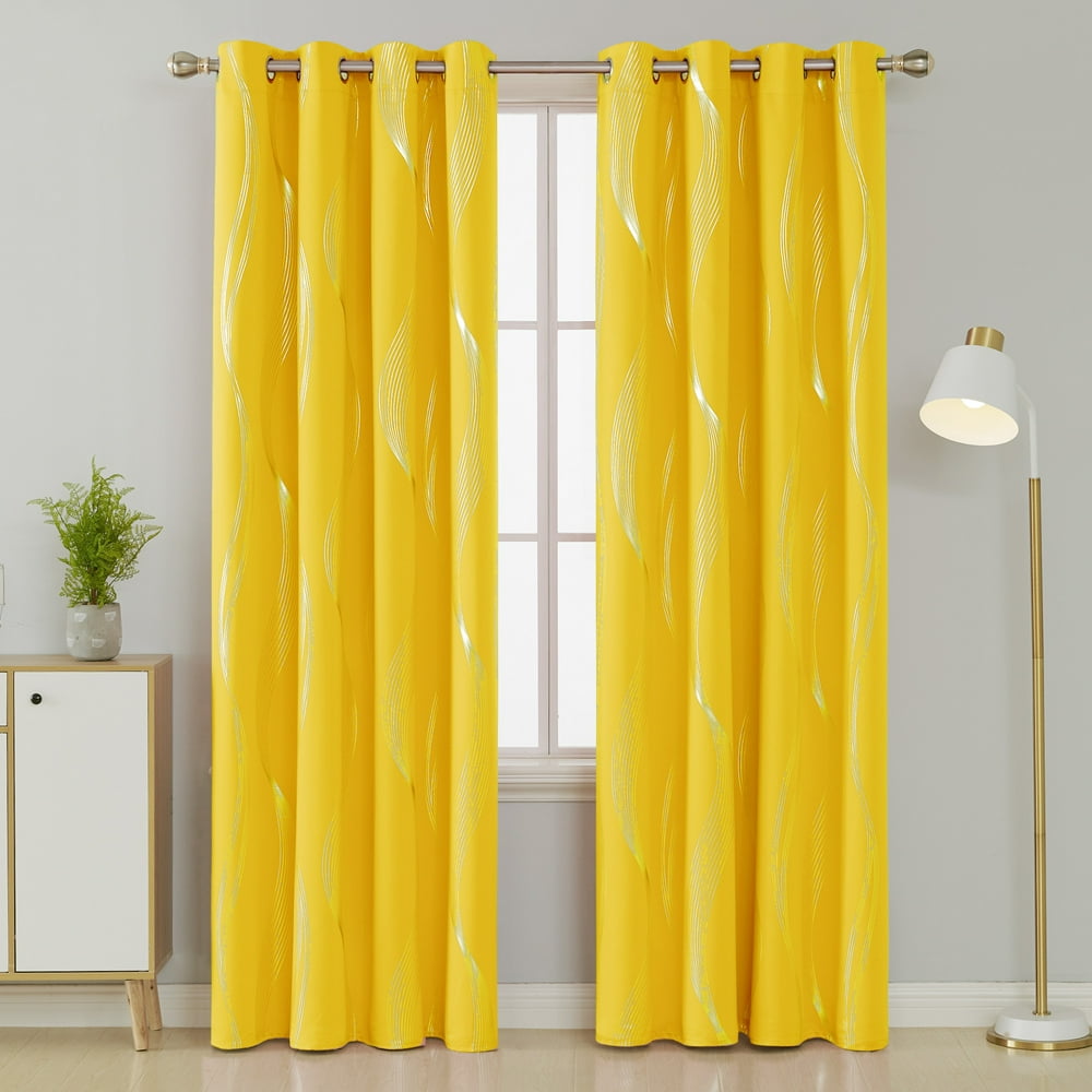 Deconovo Thermal Insulated Room Darkening Mellow Yellow Blackout