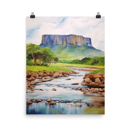 Mount Roraima Print, Venezuela Wall Art, South America Poster, Mountain Landscape Decor, Venezuelan Travel Artwork, Caracas Art Home Decor #4095, Unframed Poster Size 8x12
