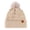 Beige Hats for Women, variant on Winter Hats for Women Knit Fleece Lined Thermal Beanied Hats with Fur Pom Womens Snow Ski Cap for Cold Weather