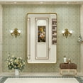 thumbnail image 3 of TokeShimi  Modern Metal Frame Bathroom Vanity Wall Mirror 48x30 - Gold, 3 of 6