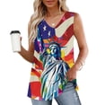 thumbnail image 4 of GaThRRgYP Women's Sleeveless Low Neck Top,Tank Tops for Women under $5,2025 Women's Spring and Summer New Tank Neck Print Casual Fashion Top Yellow M, 4 of 8