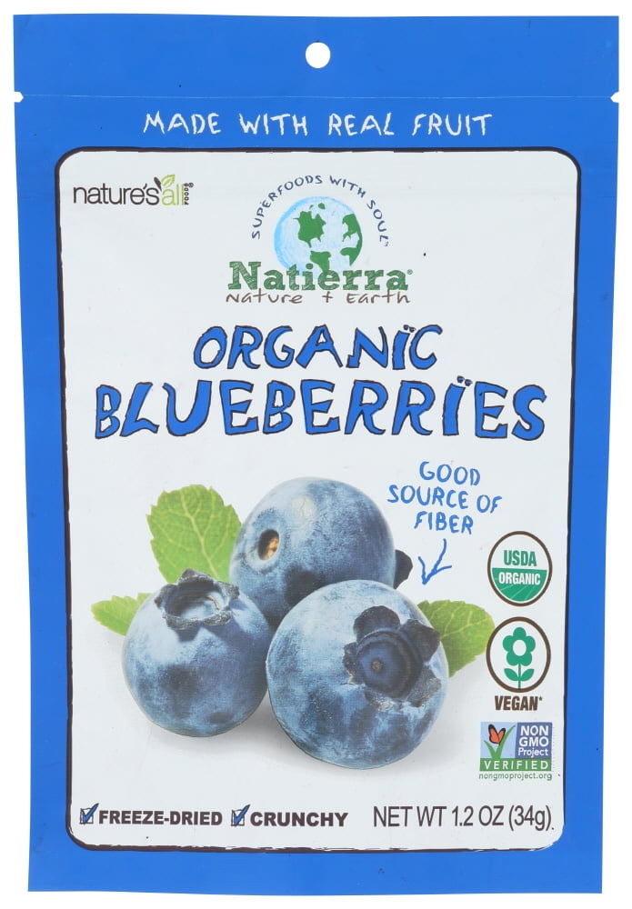 Nature's All Foods Organic Freeze-Dried Blueberries 1.2 oz Pkg