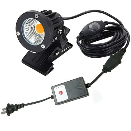 

FSLiving Timing Spotlights 5 Watt LED Landscape Lights Adjustable Flag Lights IP65 Waterproof Clip Lights Tree Lights Plug in Spotlights with Timer Switch- 3000K (Warm White)