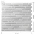 thumbnail image 3 of Tic Tac Tiles 10"x 10" Peel and Stick Self Adhesive Removable Stick On Kitchen Backsplash Bathroom 3D Wall Sticker Wallpaper Tiles in Como Designs (White), 3 of 8