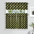 thumbnail image 2 of Lemon Yellow Kitchen Curtains 3-Piece Set - Vintage Floral Print Rod Pocket Curtains for Standard Windows, 2 of 5