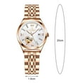thumbnail image 5 of Xinyolin Women Watch Waterproof Luminous Stainless Steel Strap Round Calendar Display Rhinestone Dress Wristwatch Fashion Jewelry Gift, 5 of 7
