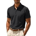 thumbnail image 2 of Vetsdori Mens Short Sleeve Tops Work Summer Pullover Zippered Casual Fashion Stand-Up Collar Shirts for Men Travel, 2 of 7