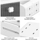 thumbnail image 2 of Toilet Paper Holder for Bathroom, Wall Tissue Storage Box, Plastic Drawer Organizer Container for Toilet, Office, Kitchen, Living Room, Home (White), 2 of 5