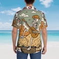 thumbnail image 4 of Fotbe Skeleton Cowboy And Guitar Camisa Hawaiana para Hombre Unisex – Camisa Casual de Verano con Botones de Manga Corta de Algodón y Lino,XX-Large, 4 of 7
