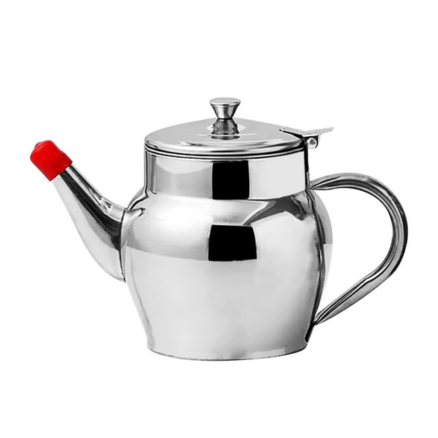 Botella dispensadora de aceite de acero inoxidable con asa para cocinar en la cocina 800 ml