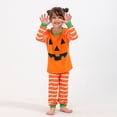 thumbnail image 2 of Conjunto de pantalones y camiseta de manga larga a juego con estampado de Halloween para niños, 2 of 9