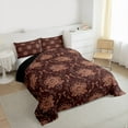 thumbnail image 3 of Feelyou Romantic Floral Rose Twin Comforter Sets, Western Damask Women Bedding Set, 2pcs, 3 of 8