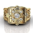 thumbnail image 4 of Anillo De Circonita Con Diseño De Cruz Y Flores Estilo Chapado En Oro De 6 Piezas Para Hombre 7, 4 of 8