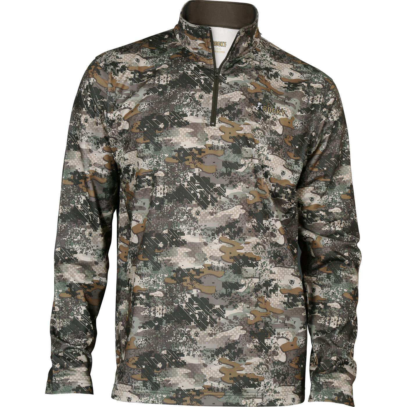 Rocky Camo Fleece Zip Shirt Size Medium(RVC) - Walmart.com