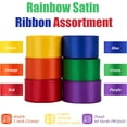 thumbnail image 2 of Rainbow Satin Ribbon - 1 Inch Colorful Multicolor Fabric for Crafts, Garland, Tulle & Birthday Party Decoration - 60 Yards, 2 of 12