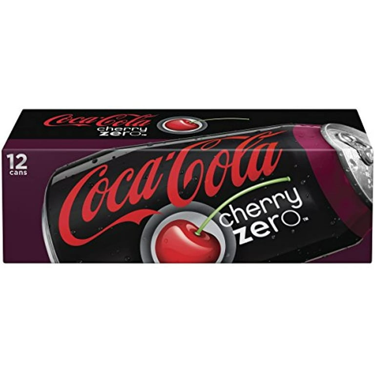 Coca-Cola Cherry Coke Zero, Liquid Form, 12oz Cans (Pack of