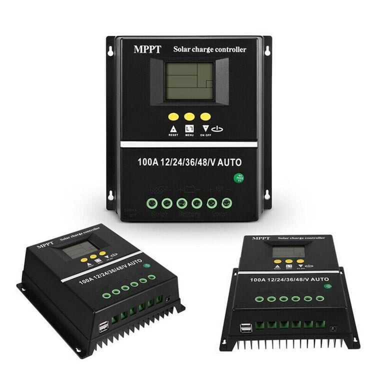 100A MPPT Solar Charge Controller 12V/24V/36V/48V DC Automatically  Identifying System Solar Controller USB Charge Regulator