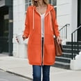thumbnail image 2 of Towmus Women Full Zip Up Hoodie Oversized Long Tunic Sweatshirts Casual Fleece Hooded Jacket Fashion Winter Coats Outerwear with Pockets, 2 of 8