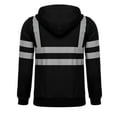 thumbnail image 4 of Miluxas Men's Cycling Running Rain Jacket Clearance Lightweight Waterproof Biking Hiking Windbreaker Raincoat Reflective Packable Black XXXL, 4 of 6