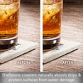 thumbnail image 7 of CounterArt Blue Medallion Natural Absorbent Shell Stone Coaster 4-Pack, 7 of 7