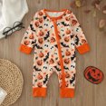thumbnail image 2 of Likimi Baby Boys Jumpsuits Long Sleeve Print Halloween Onesie Casual Loose Relaxed Spring Fall Homewear Size 0-3 Months Red, 2 of 7