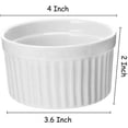 thumbnail image 4 of Colorful 6 Ounce Ramekin Bowls – 8 Piece Baking and Baking Set – Elegant Porcelain – Oven Safe for Pudding, Creme Brulee, Custard Cups, Soufflé, 4 of 5