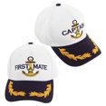 thumbnail image 3 of 2pcs Matching Captain Boating Baseball Cap Sailor Navy Hat Decorative Captain Baseball Cap, 3 of 8