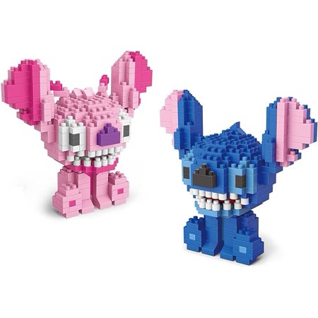 Inc. - Set of 2 Angel, Stitch Educational DIY Model Mini Building Blocks v1