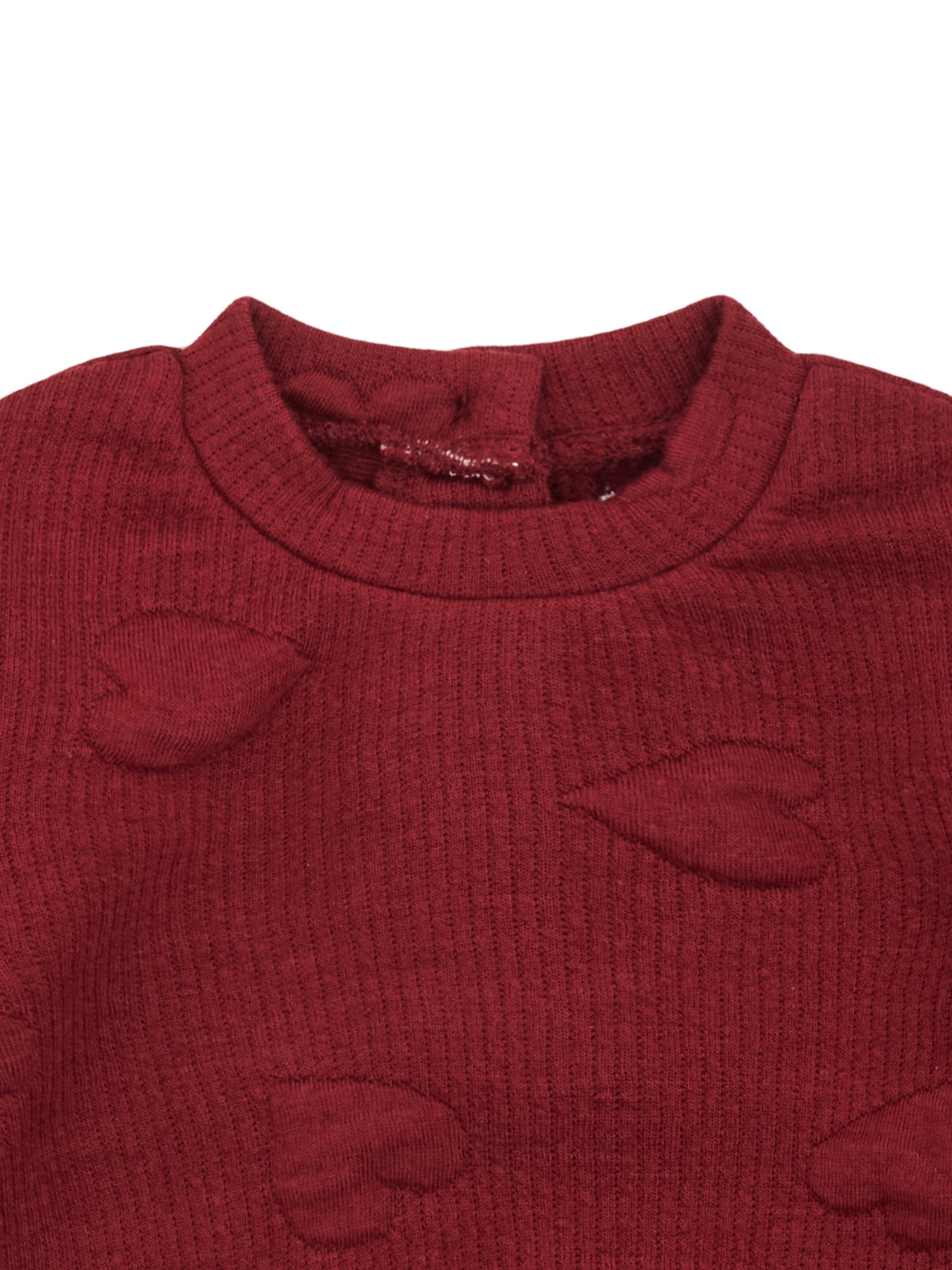 Wonderluxe Baby Girls' Long Sleeve Sweatshirt and Pant, 3-Piece Set, Sizes 0-3M-24M