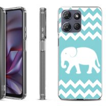 Shockproof Protective Phone Case for Motorola Moto G Play 2026, by OneToughShield - Chevron/Elephant