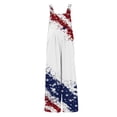 thumbnail image 2 of MEZZALL Kids Girls Casual Loose Fit Sleeveless Long Romper Square Collar With Pockets Patriotic Print Jumpsuit For Play And Holiday Jumpsuits 1776-2026 Relaxed Fit One-Pieces, 2 of 4