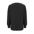 thumbnail image 5 of WCMZJ Long Sleeve Shirts for Women Plus Size Trendy Casual Square Neck Tops Casual Lightweight Pullover Sweaters Black 3XL, 5 of 6