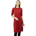thumbnail image 2 of Phagun Cotton Designer Kurta Women Ethnic Top Tunic Indian Dress Straight Kurti, 2 of 2