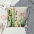 thumbnail image 2 of JEUXUS  Throw Pillow Covers Succulents Plants Cactus with Quote Life is Like A Cactus Prickly But Beautiful Cushion Pillow Case, 2 of 5