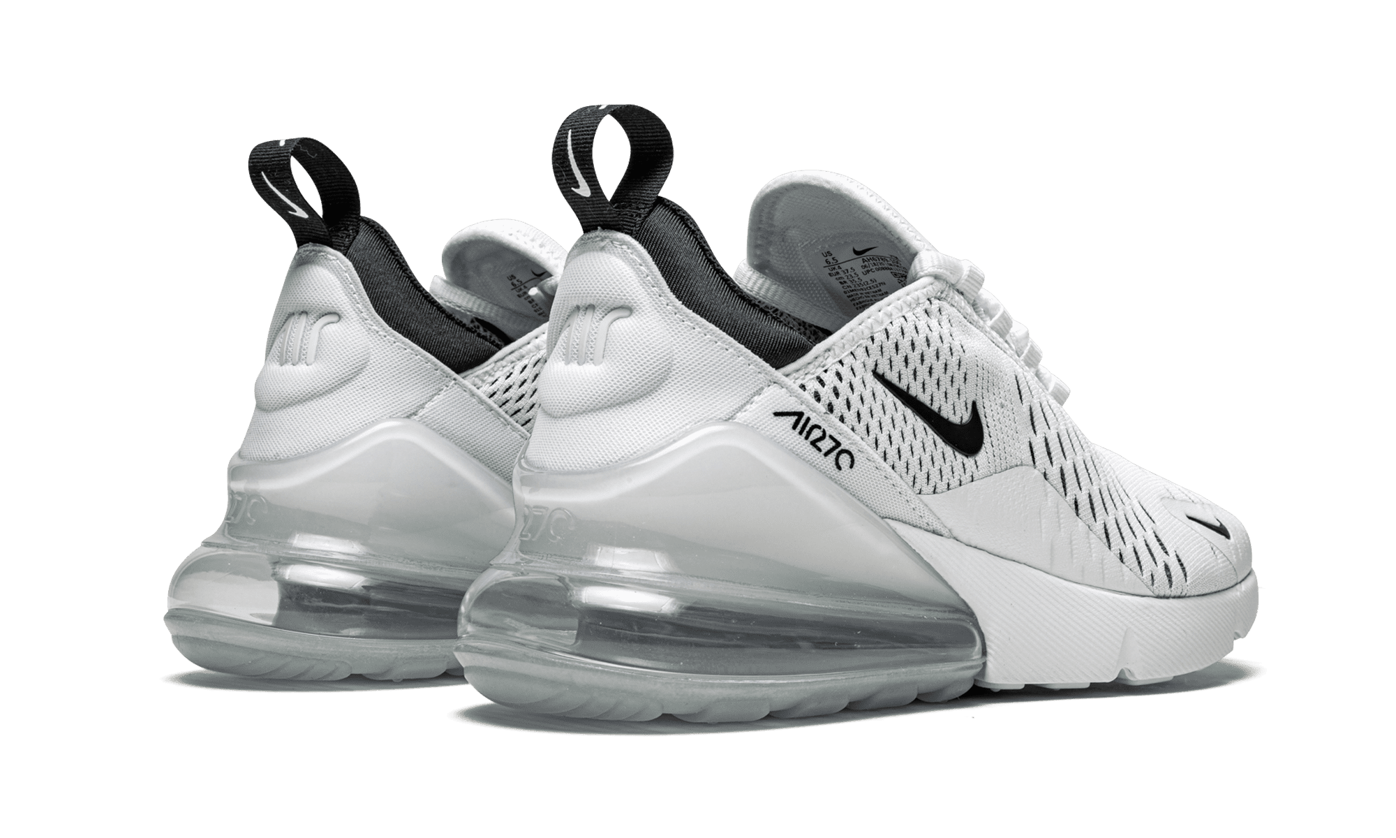 NIKE WOMENS AIR MAX 270 MNS WMNS "White / Black" AH6789 100 from Stadium Goods