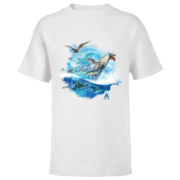 Avatar: The Way of Water Creatures of Sea and Sky - Short Sleeve T-Shirt for Kids - Customized-White
