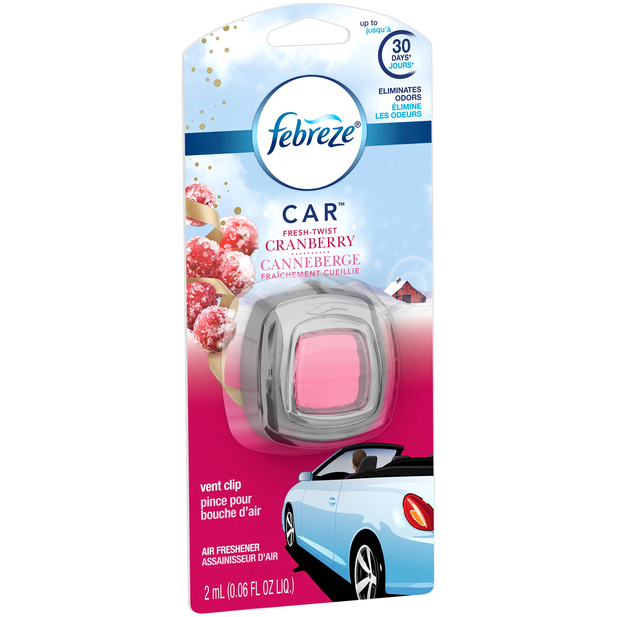 Febreze CAR FreshTwist Cranberry Vent Clip Air Freshener