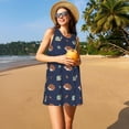 thumbnail image 3 of Disketp Hedgehog And Snail para Vestido sin Mangas para Mujeres, Vestidos de Verano para Mujeres, Casual y Holgado para la Playa, 3 of 7