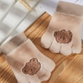 thumbnail image 3 of Guantes de invierno para mujer, manoplas con pantalla táctil, guantes de medio dedo con pata de oso de dibujos animados, 3 of 5