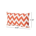 thumbnail image 4 of Noble House Ernest Zig Zag Striped Rectangular Throw Pillow in Orange, 4 of 12