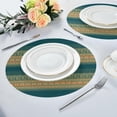 thumbnail image 6 of GZHJMY Ethnic Vintage Style Round Placemats Non-Slip Heat Resistant Placemat for Dining Table Kichen Party Table Diameter Decor 15.4 inch Set of 4 Table Mat, 6 of 7