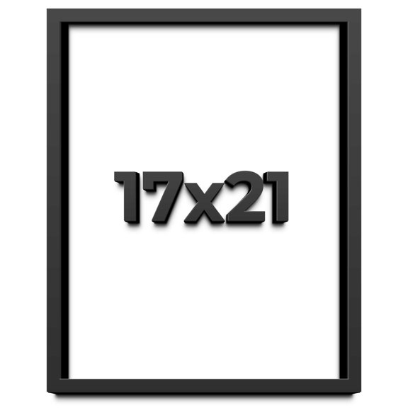 17x21 Shadow Box Frame Black | 1 inches Deep Real Wood Contemporary Shadowbox Display Frame | UV