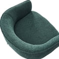 thumbnail image 4 of VKNOW Boucle Barrel Accent Chair for Living Room Bedroom Dining Room, Upholstered, Modern (Green), 4 of 7